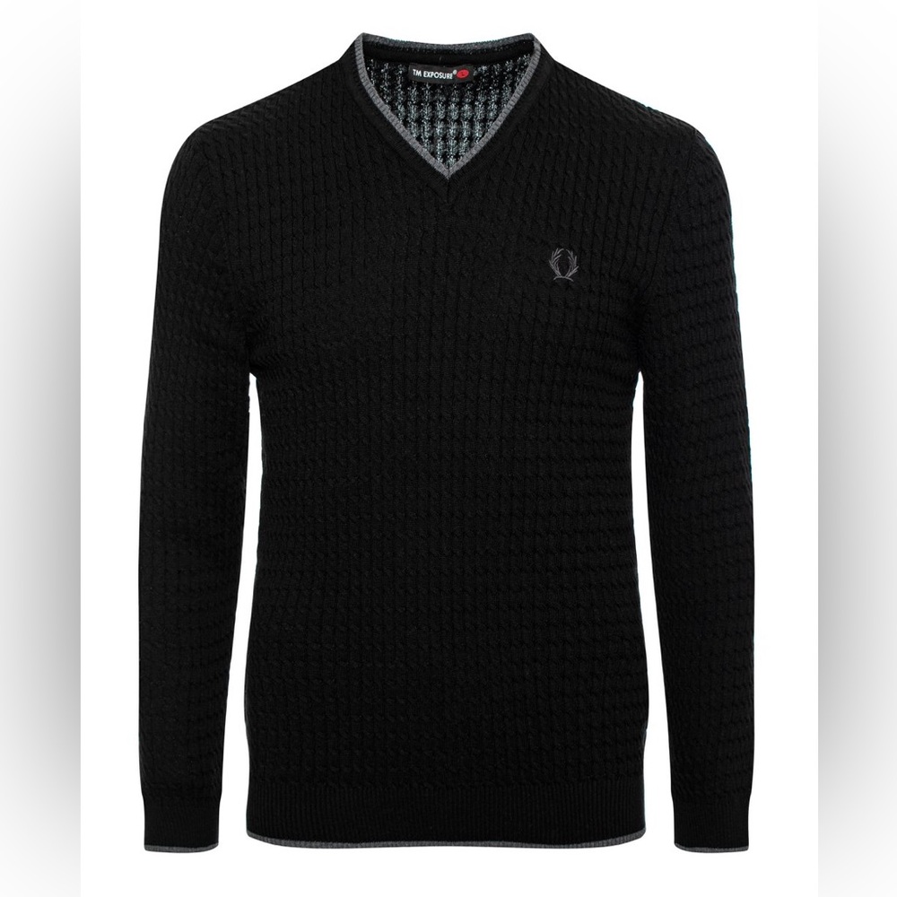Men’s Premium Fashionable Black Pullover Sweater